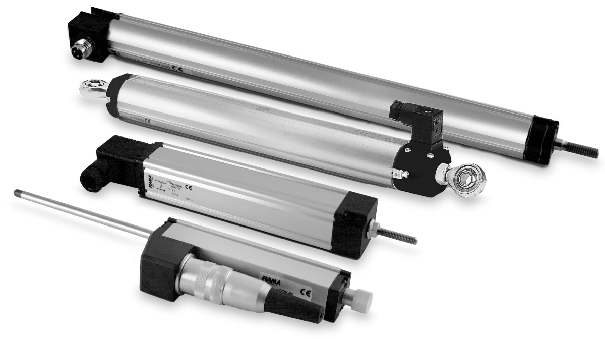 Transducteurs potentiométriques à tige coulissante