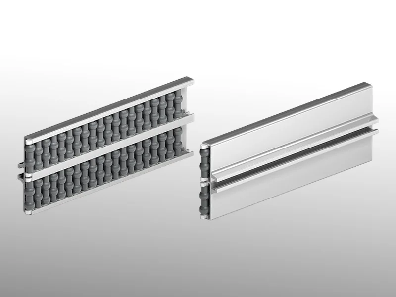 Type 307 - Guide latéral double pas des rouleaux 12 mm
