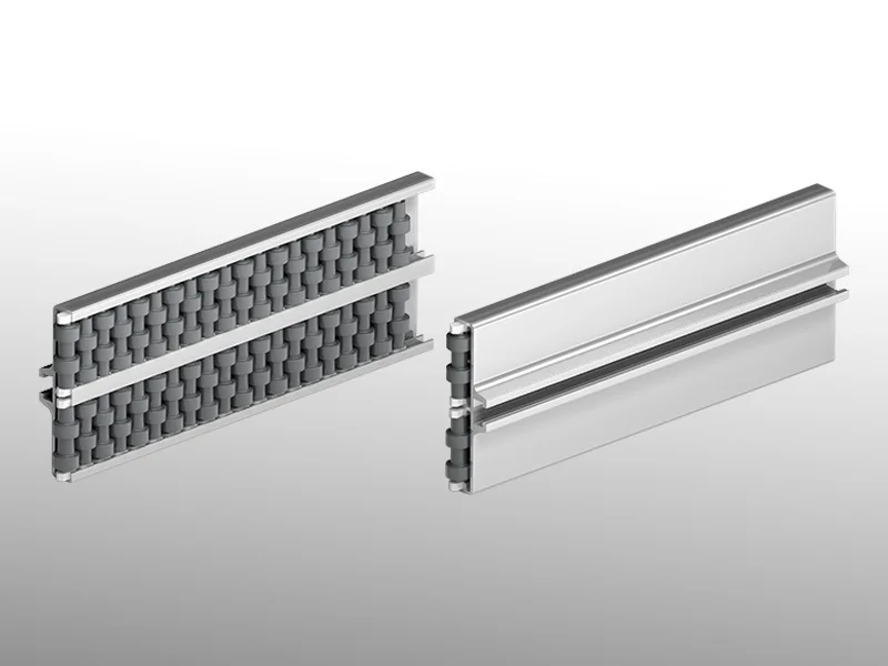 Type 356 - Guide latéral double pas des rouleaux 12 mm