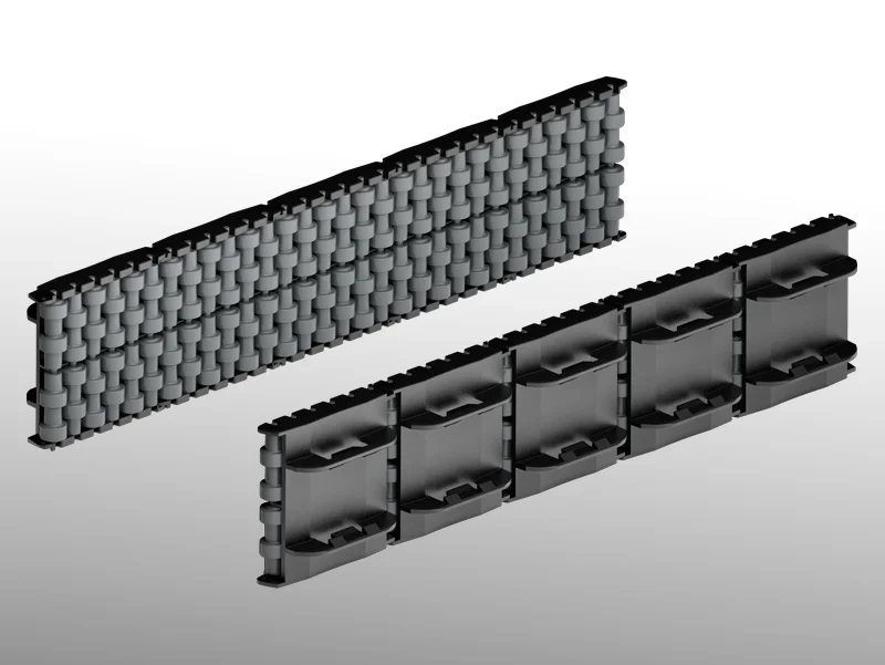 Type 421 - Guide latéral double, module de 375 mm