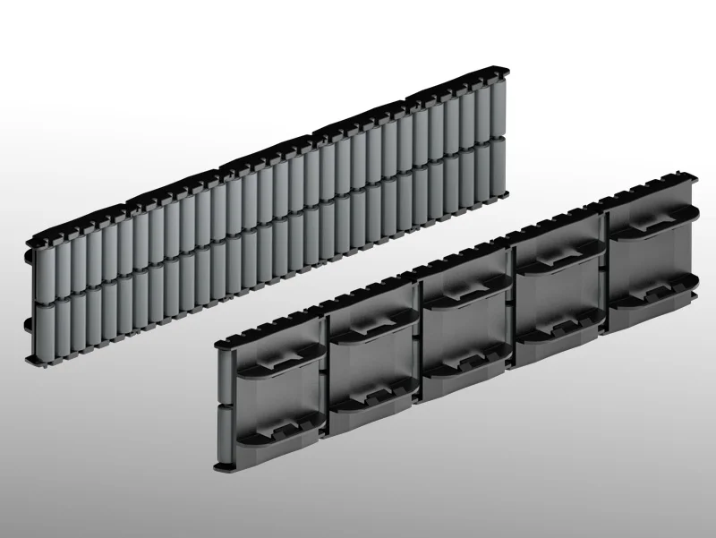 Type 422 - Guide latéral double, module de 375 mm