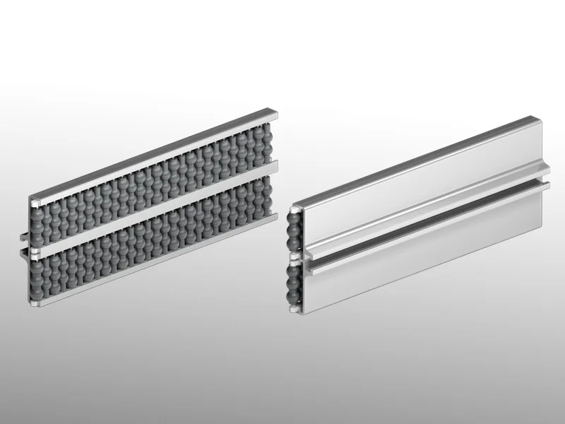 Type 474 - Guide latéral double pas des rouleaux 9.3 mm
