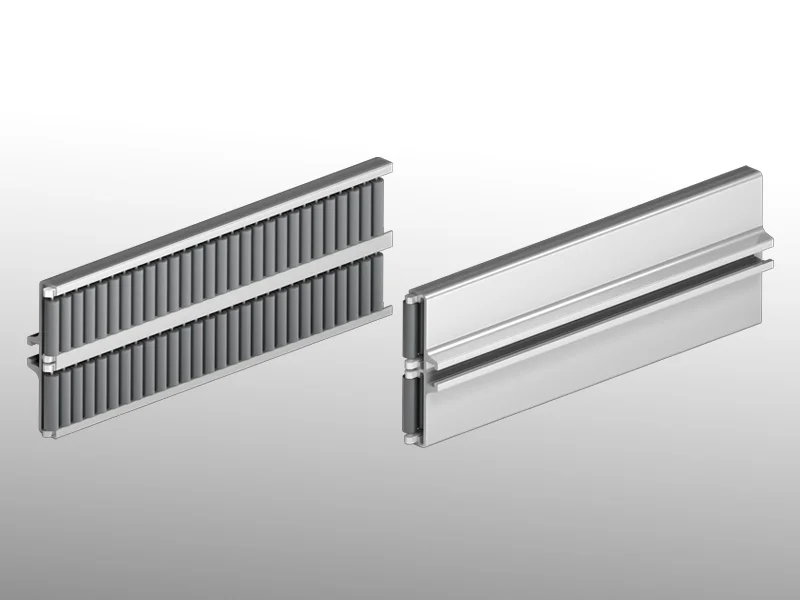 Type 477 - Guide latéral double pas des rouleaux caoutchouc 9.3 mm