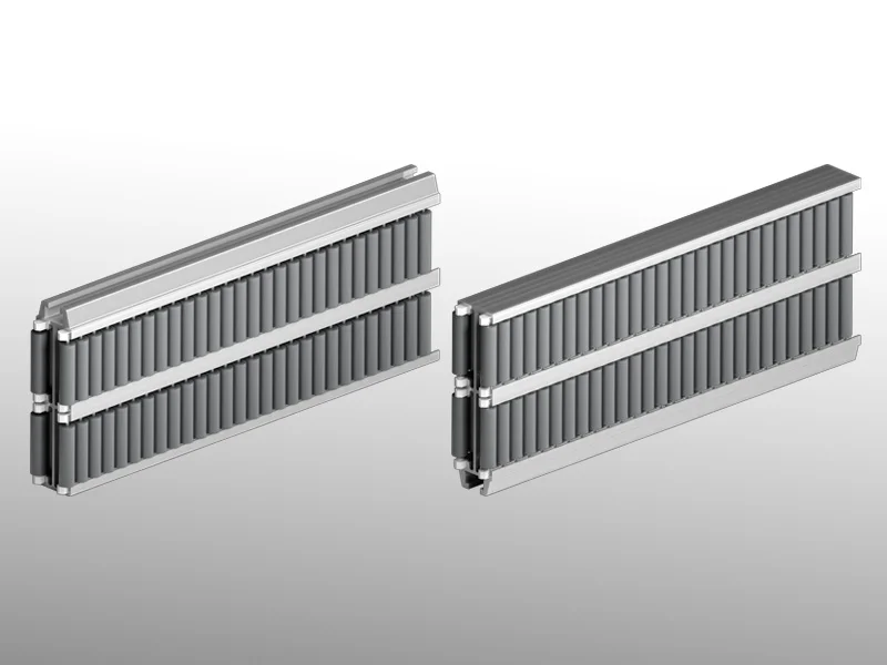 Type 479 - Guide central double pas des rouleaux caoutchouc 9.3 mm