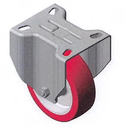Roue avec platine fixe acier ou inox