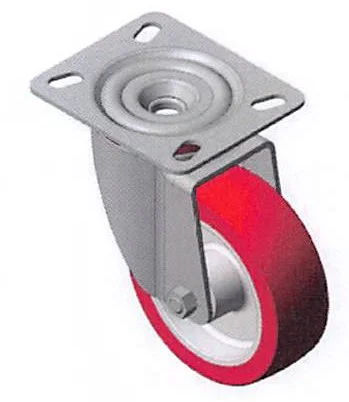 Roue avec platine pivotante acier ou inox